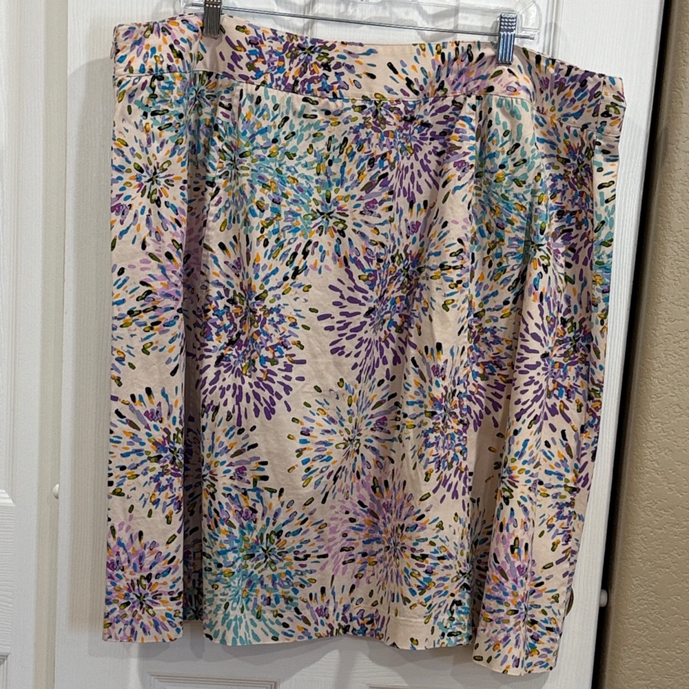 Lane Bryant a line abstract Floral Print Women's Skirt size 24